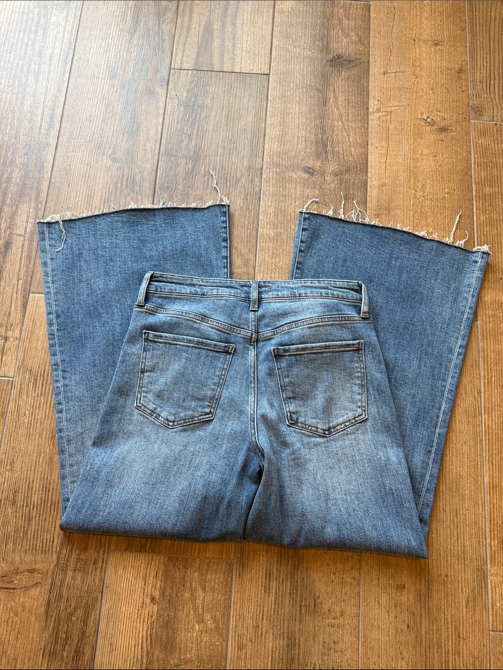 Kut from the Kloth Blue Wide Leg Flare Jeans - Picture 6 of 7
